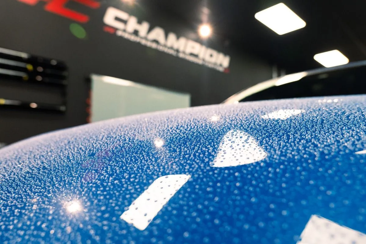 Close view of ceramic protected paint from Champion source